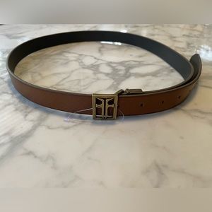 FRYE Reversible Tan Leather Belt, size Large